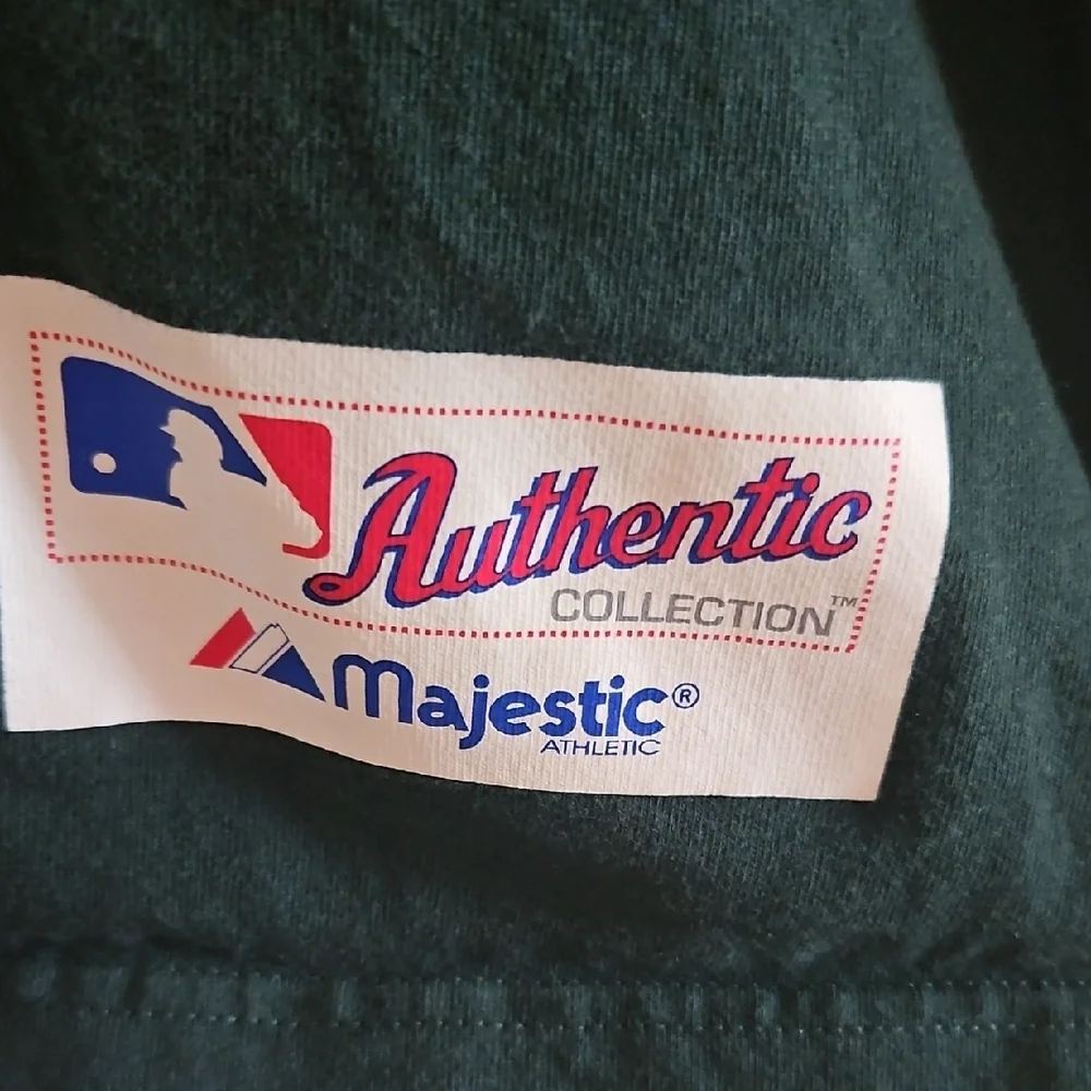 Oakland A's Majestic Authentic Collection Dark Green Shirt
